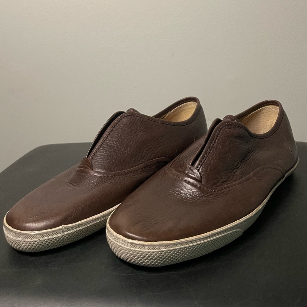 Men’s Frye Leather Loafer Sneaker Shoe, Brown 10.5D